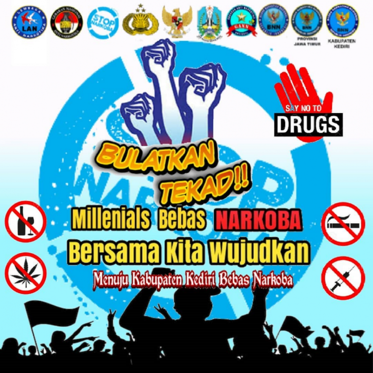 Bulatkan Tekad, Millenials Bebas Naskoba, Wujudkan Kediri Bebas Narkoba