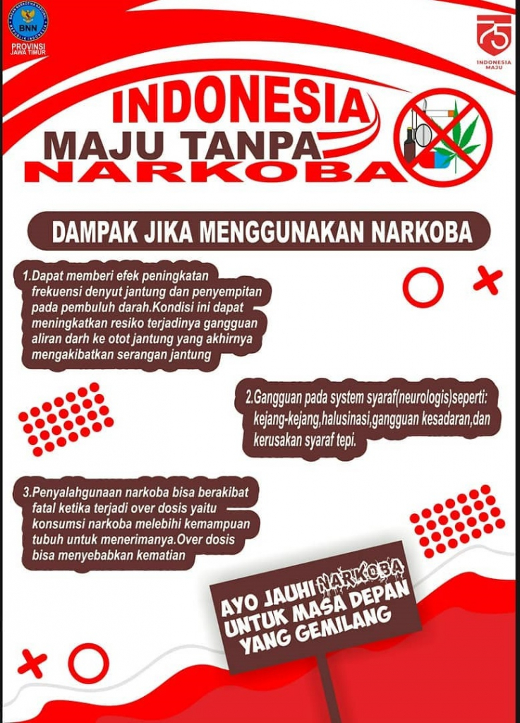 Indonesia Maju Tanpa Narkoba, Ayo Jauhi Narkoba Untuk Masa Depan Gemilang