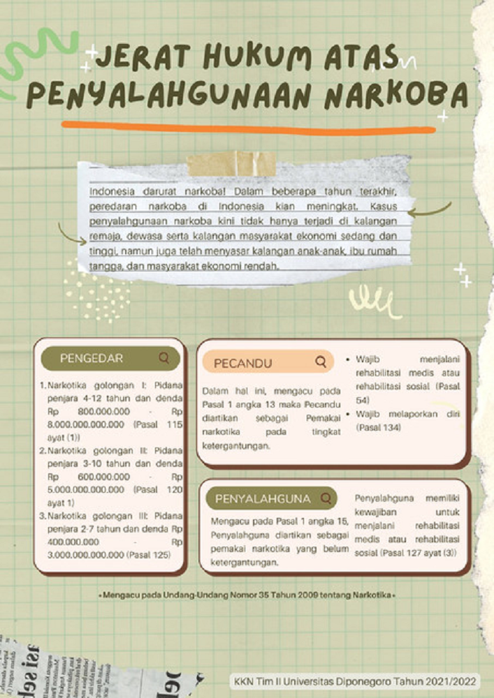 Jerat Hukum Atas Penyalahgunaan Narkoba