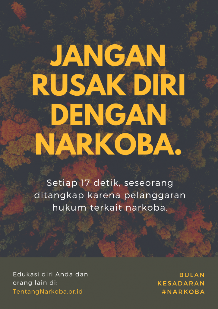 Template Poster Canva Kuning Foto Latar Belakang Kesadaran Narkoba Poster