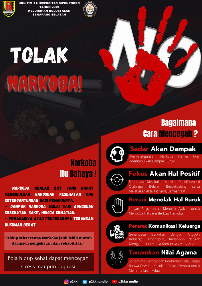 Tolak Narkoba, Bahaya dan Cara Mencegah