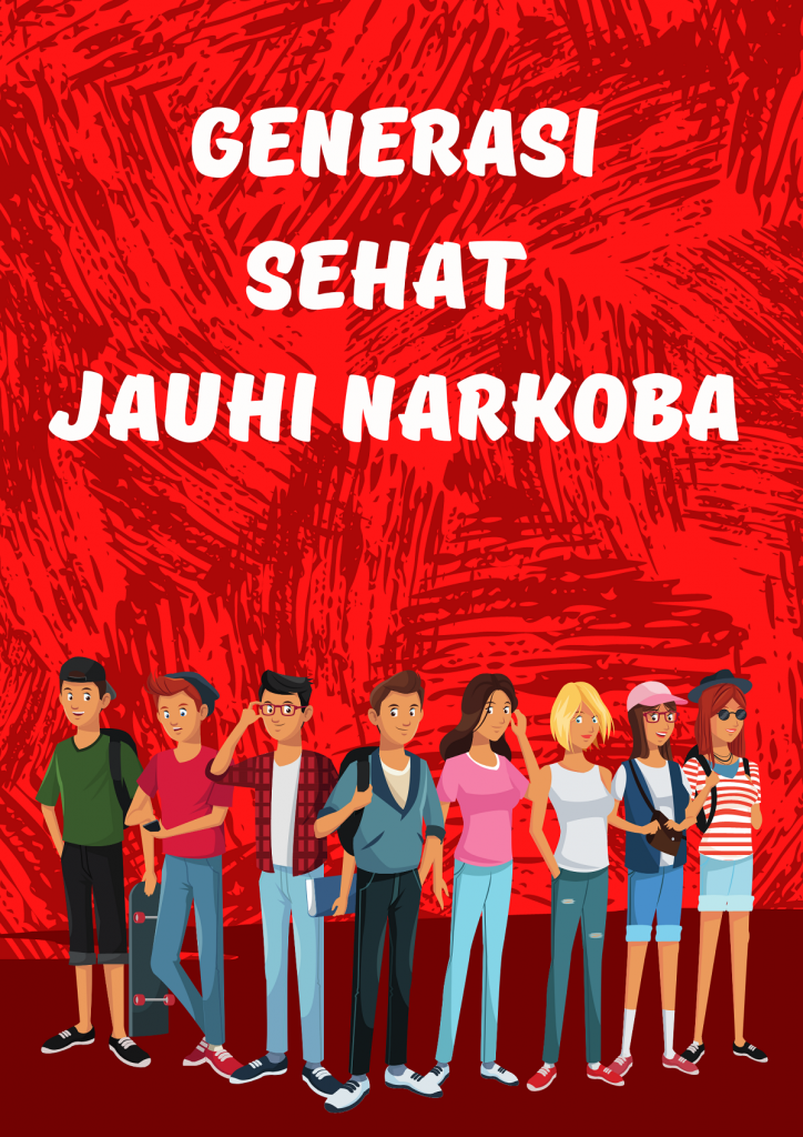 Template Poster Canva Merah Putih Inspirasi Poster Himbauan Tentang Narkoba