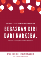 Template Poster Canva Merah Bergambar Kesadaran Narkoba Poster