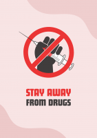 Template Poster Canva Red and Black Illustrated Anti Drug Poster