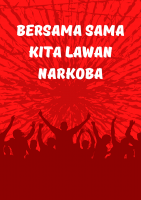 Template Poster Canva Merah Putih Inspirasi Himbauan Tentang Narkoba